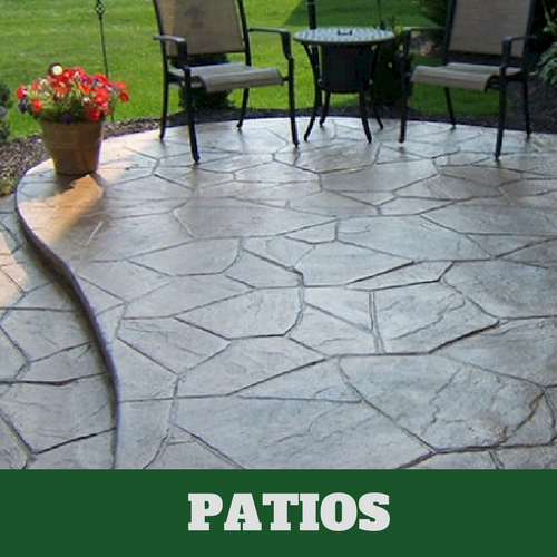 Residential patio in Brentwood, TN with a stamped finish.